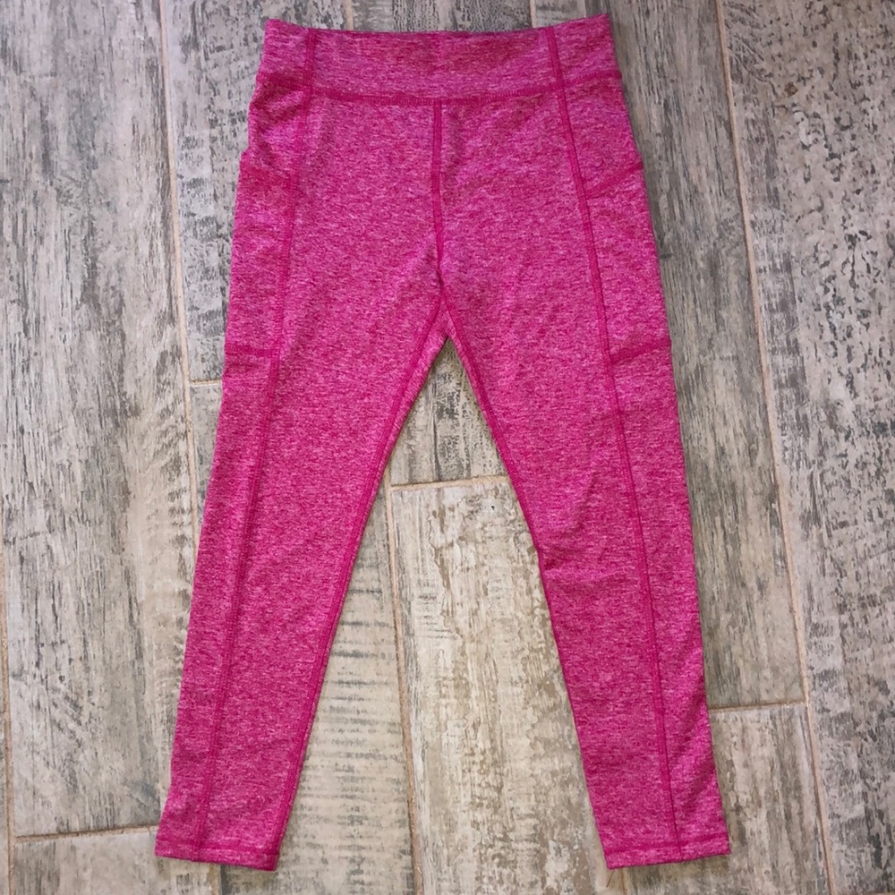Girls size M 7-8 pink leggings with pockets